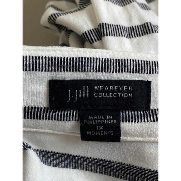 J. Jill Wearever Collection Women Striped Open Front Cardigan Sweater Plus Sz 1X - Picture 14 of 16